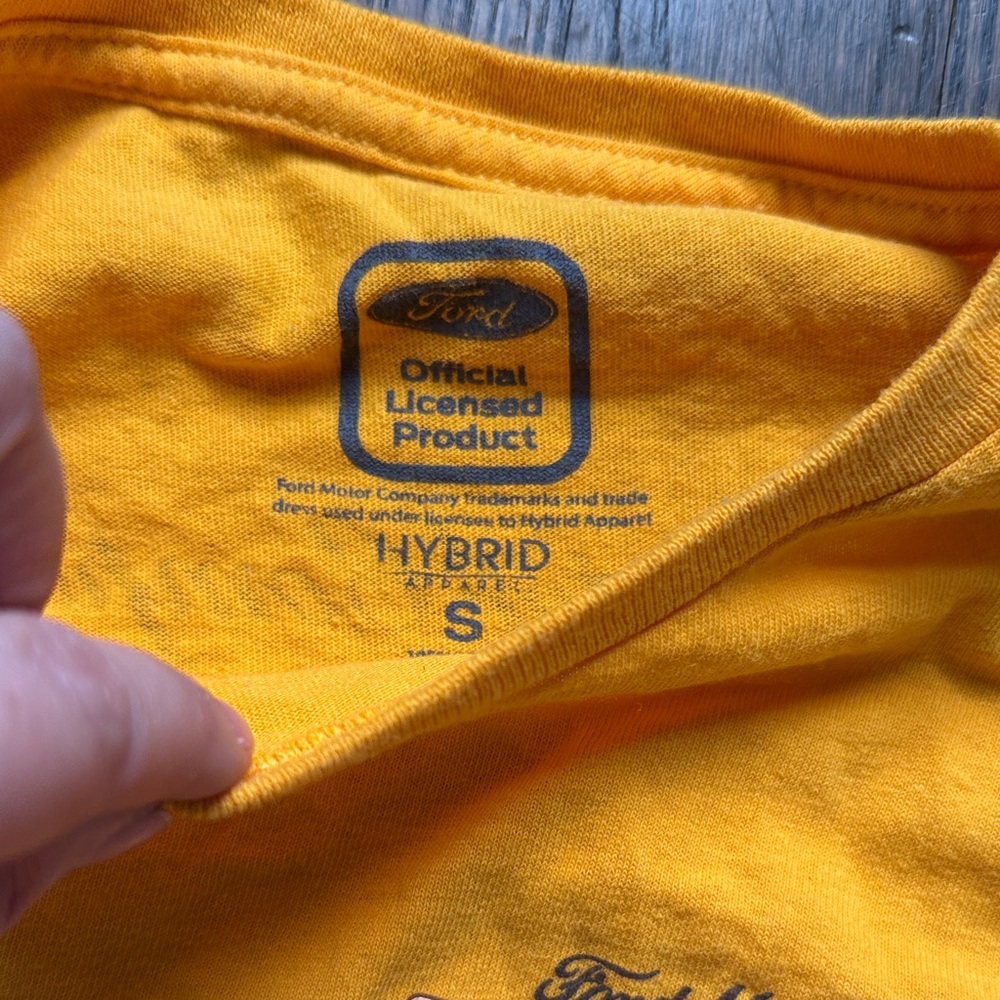 Ford Yellow Mustang Graphic Womans  Long Sleeve Shirt - Picture 5 of 5